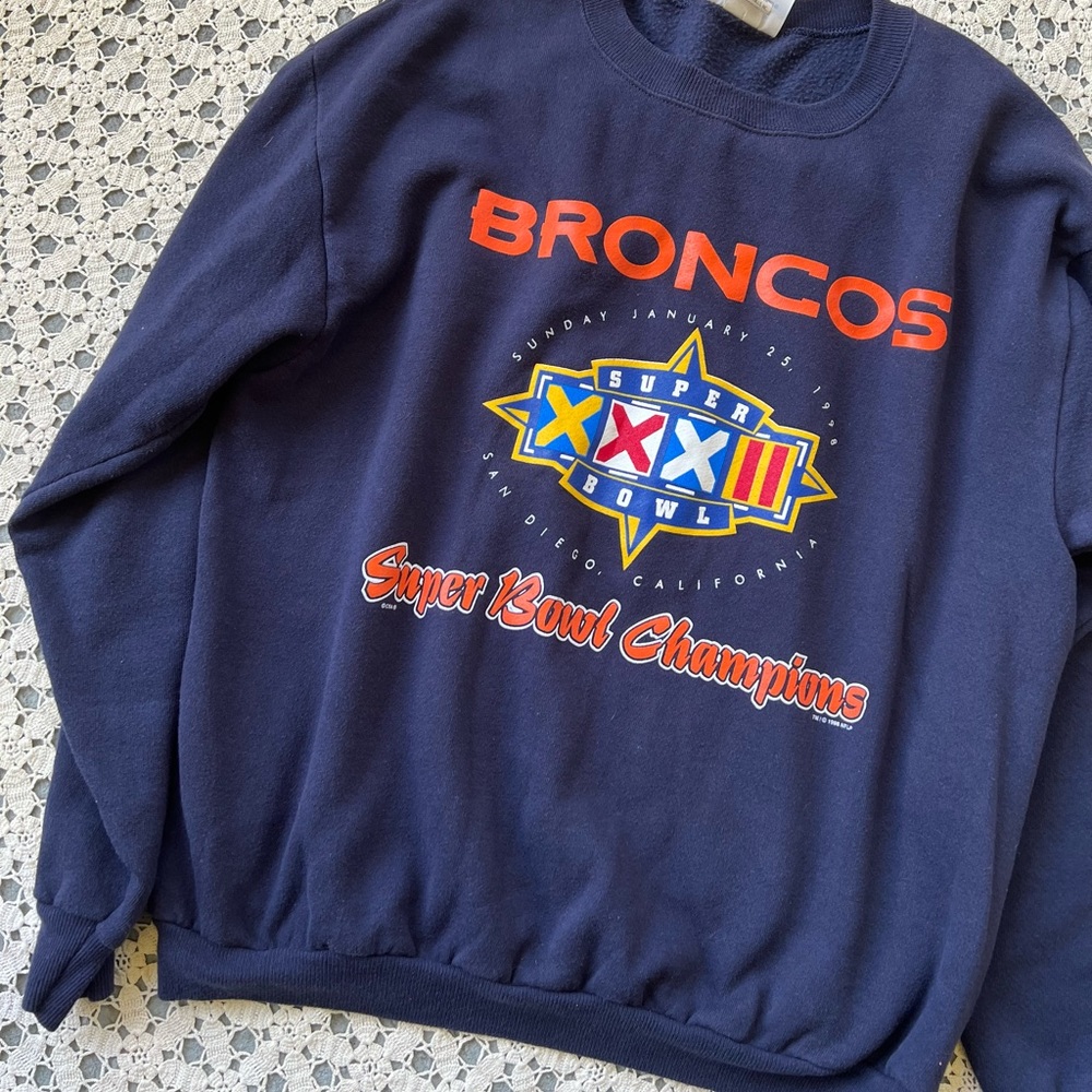 Broncos 1998 Super Bowl Crew Neck Sweatshirt Lrg